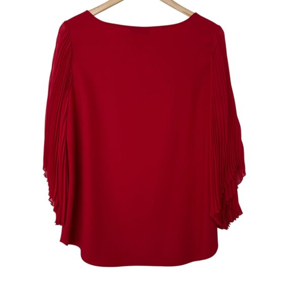 Alfani Accordion Pleated Bell 3/4 Sleeve Blouse Top (10) - Picture 7 of 11